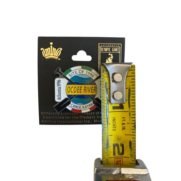 1996 Atlanta Olympic Games Commemorative Pin Ocoee River Canoe Kayak Event New - Picture 4 of 4